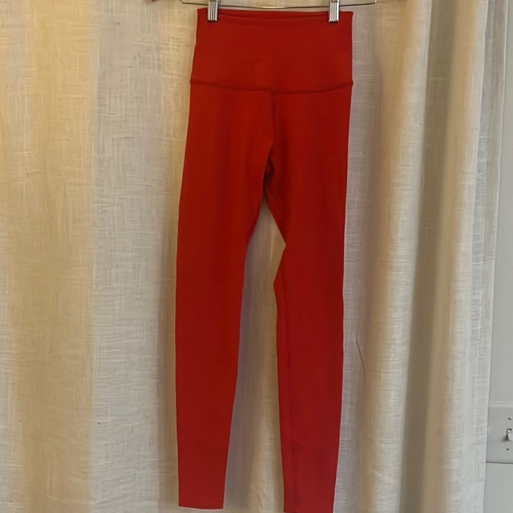 Red High-Waisted Leggings